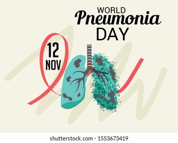 Vector illustration of a Banner for World Pneumonia Day.