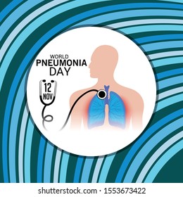 Vector illustration of a Banner for World Pneumonia Day.