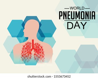 Vector illustration of a Banner for World Pneumonia Day.