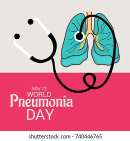 Vector illustration of a Banner for World Pneumonia Day.