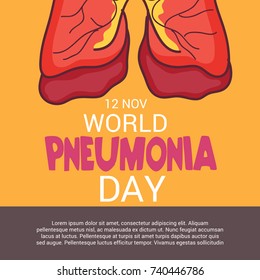 Vector illustration of a Banner for World Pneumonia Day.