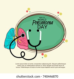Vector illustration of a Banner for World Pneumonia Day.