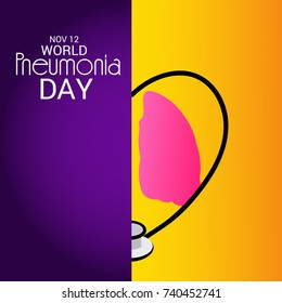 Vector illustration of a Banner for World Pneumonia Day.
