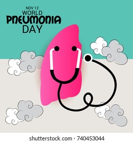 Vector illustration of a Banner for World Pneumonia Day.