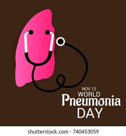 Vector illustration of a Banner for World Pneumonia Day.