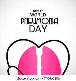 Vector illustration of a Banner for World Pneumonia Day.