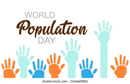 Ilustración vectorial de un cartel para el Día Mundial de la Población.