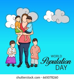 Vector illustration of a Banner for World Population Day.