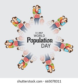 Vector illustration of a Banner for World Population Day.