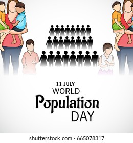 Vector illustration of a Banner for World Population Day.