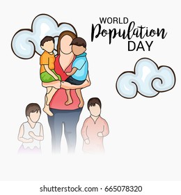 Vector illustration of a Banner for World Population Day.