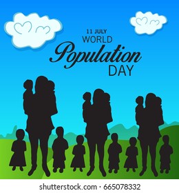 Vector illustration of a Banner for World Population Day.