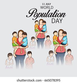Vector illustration of a Banner for World Population Day.
