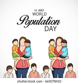 Vector illustration of a Banner for World Population Day.