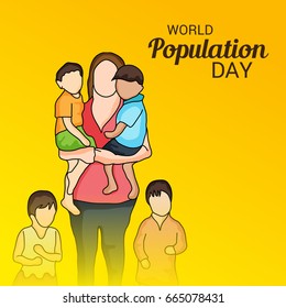 Vector illustration of a Banner for World Population Day.