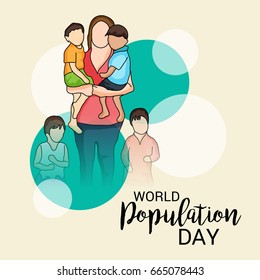 Vector illustration of a Banner for World Population Day.