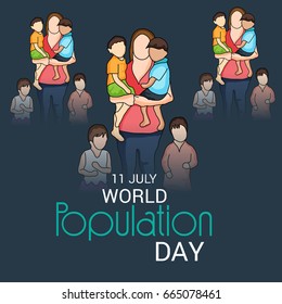 Vector illustration of a Banner for World Population Day.