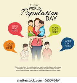 Vector illustration of a Banner for World Population Day.