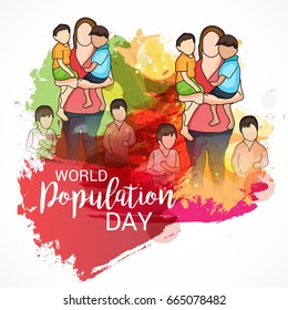 Vector illustration of a Banner for World Population Day.