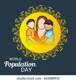 Vector illustration of a Banner for World Population Day.