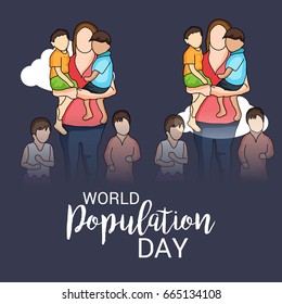 Vector illustration of a Banner for World Population Day.