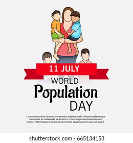 Vector illustration of a Banner for World Population Day.