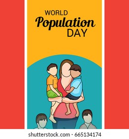 Vector illustration of a Banner for World Population Day.