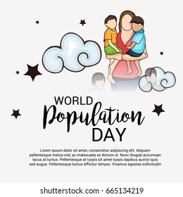 Vector illustration of a Banner for World Population Day.