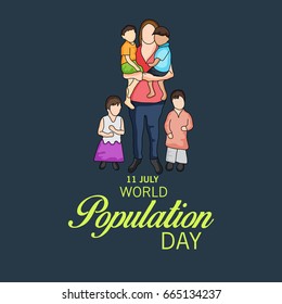 Vector illustration of a Banner for World Population Day.