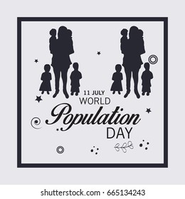 Vector illustration of a Banner for World Population Day.