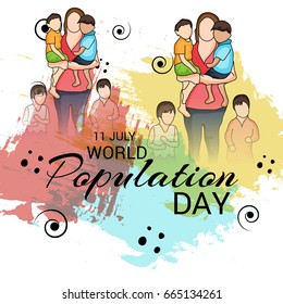 Vector illustration of a Banner for World Population Day.