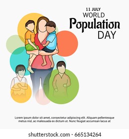 Vector illustration of a Banner for World Population Day.