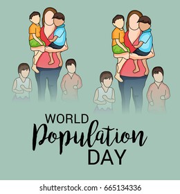 Vector illustration of a Banner for World Population Day.