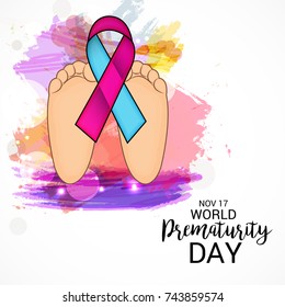 Vector illustration of a Banner for World Prematurity Day.