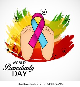 Vector illustration of a Banner for World Prematurity Day.