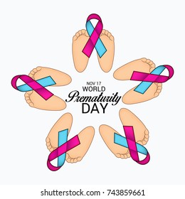 Vector illustration of a Banner for World Prematurity Day.
