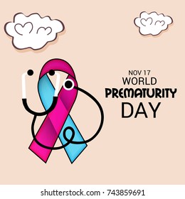 Vector illustration of a Banner for World Prematurity Day.