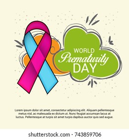 Vector illustration of a Banner for World Prematurity Day.