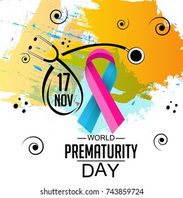 Vector illustration of a Banner for World Prematurity Day.