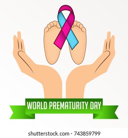 Vector illustration of a Banner for World Prematurity Day.