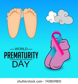 Vector illustration of a Banner for World Prematurity Day.