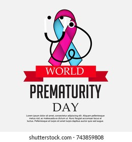 Vector illustration of a Banner for World Prematurity Day.
