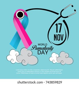 Vector illustration of a Banner for World Prematurity Day.
