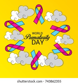 Vector illustration of a Banner for World Prematurity Day.