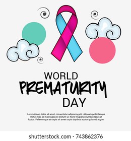 Vector illustration of a Banner for World Prematurity Day.