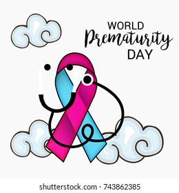 Vector illustration of a Banner for World Prematurity Day.