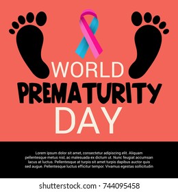 Vector illustration of a Banner for World Prematurity Day.