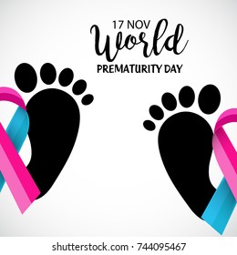 Vector illustration of a Banner for World Prematurity Day.