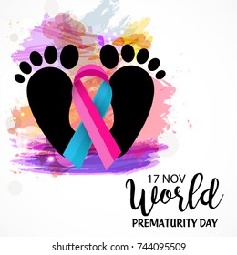Vector illustration of a Banner for World Prematurity Day.