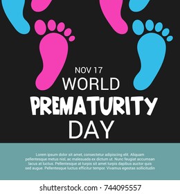 Vector illustration of a Banner for World Prematurity Day.